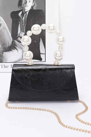 Metallic Pearl Handle Flap Bag - Wear Arielle