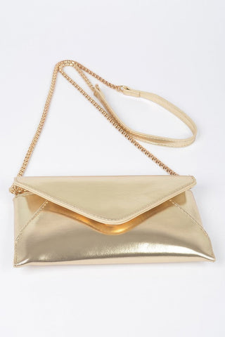 Metallic Small Envelope Clutch - Wear Arielle