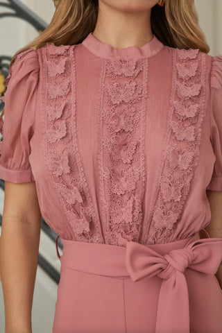 Multi Butterfly Sheer Pattern Jumpsuit - Wear Arielle
