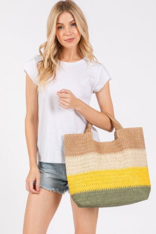 Multi Color Stripe Tote Bag - Wear Arielle