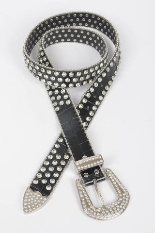 Multi Metal Stone Studded Plus Belt - Wear Arielle