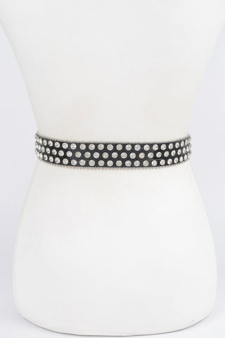 Multi Metal Stone Studded Plus Belt - Wear Arielle
