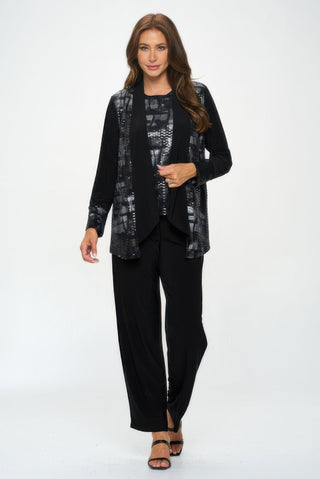 Nylon Foil Sequin Contrast Jacket - Wear Arielle