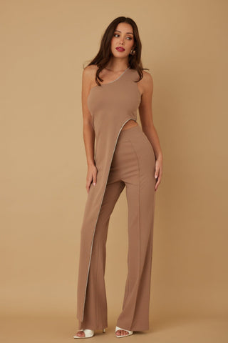 One Shoulder Strap Draped Layer W Rhinestone Sets - Wear Arielle