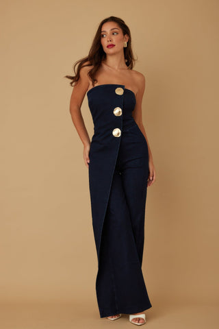 Open Flap Layer Strapless Jumpsuit - Wear Arielle