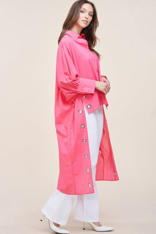 Oversized Shirt With Long Back - Wear Arielle