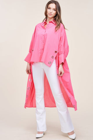 Oversized Shirt With Long Back - Wear Arielle