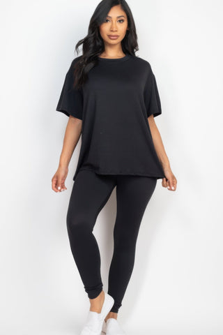 Oversized T-shirt & Leggings Set - Wear Arielle