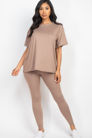 Oversized T-shirt & Leggings Set - Wear Arielle
