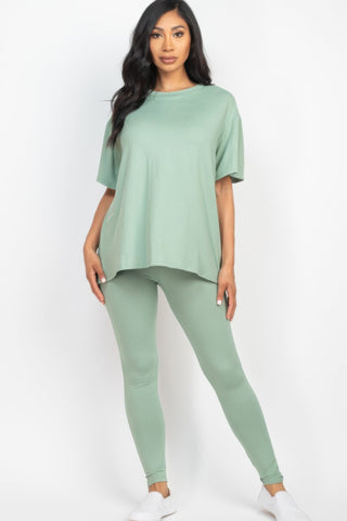 Oversized T-shirt & Leggings Set - Wear Arielle