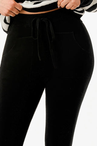 Pullover Collared V - neck Sweater Top And Pant Set - Wear Arielle