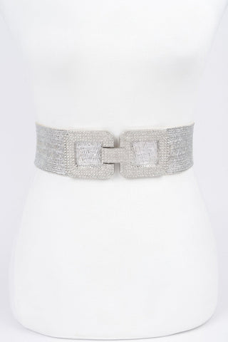 Rhinestone Elastic Belt - Wear Arielle