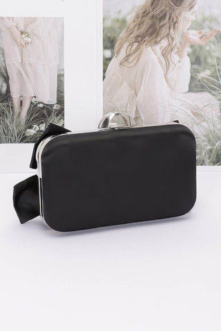 Rhinestone Hotfix Ribbon Nylon Hard Case Clutch - Wear Arielle