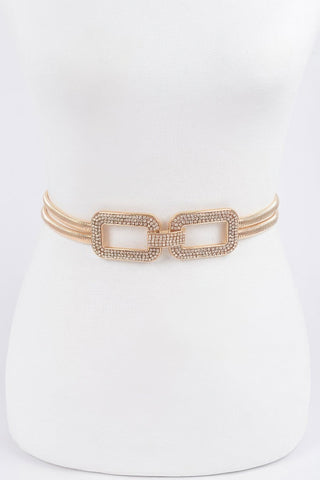 Rhinestone Metal Stretch Belt - Wear Arielle
