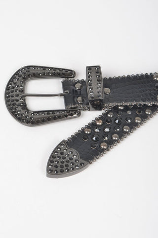 Rhinestone Metal Studded Multi Metal Belt - Wear Arielle