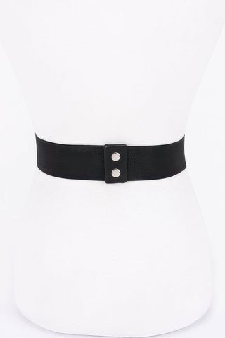 Rhinestone Ribbon Elastic Plus Size Belt - Wear Arielle