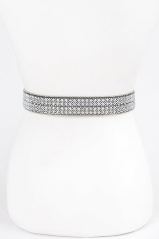 Rhinestone Western Style Belt - Wear Arielle