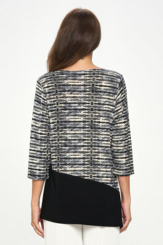 Round Neck Quarter Sleeve Top - Wear Arielle