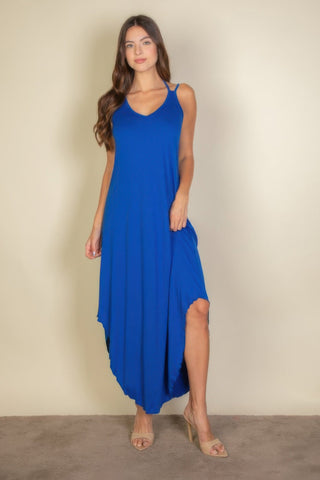 Solid Cami Double Strap Loose Fit Dress - Wear Arielle