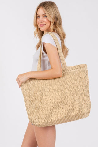 Solid Crochet Straw Bag - Wear Arielle