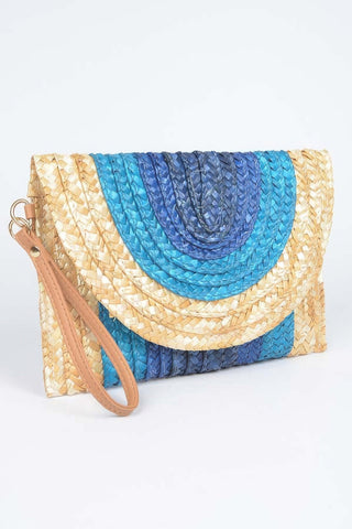 Straw Coloful Envelope Clutch - Wear Arielle