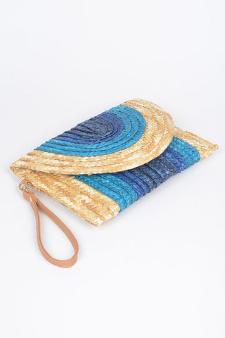 Straw Coloful Envelope Clutch - Wear Arielle