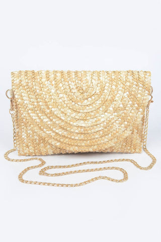 Straw Pom Pom Flap Bag - Wear Arielle