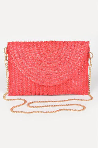 Straw Pom Pom Flap Bag - Wear Arielle