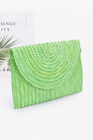 Straw Pom Pom Flap Bag - Wear Arielle