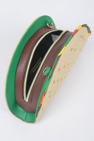 Studded Taco Shape Clutch - Wear Arielle