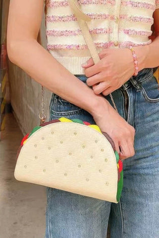 Studded Taco Shape Clutch - Wear Arielle