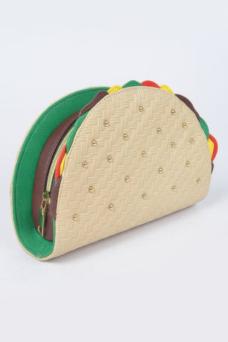 Studded Taco Shape Clutch - Wear Arielle