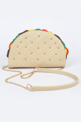 Studded Taco Shape Clutch - Wear Arielle