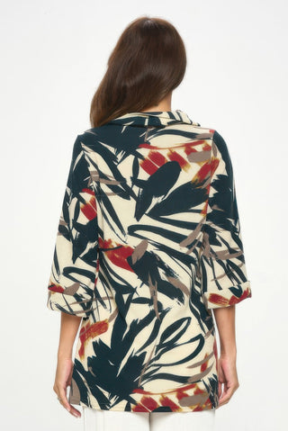 Stylish Split Neckline Tunic - Wear Arielle