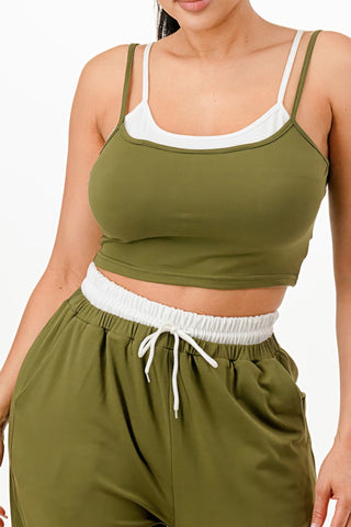 Tank Top And Sweatpant Set - Wear Arielle