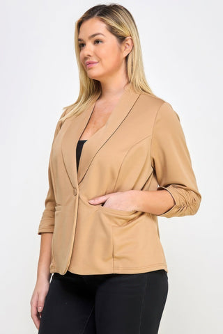 Techno Scuba Blazer W/pockets - Wear Arielle