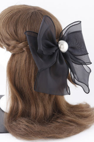 Translucent Pearl Ribbon Hair Clip - Wear Arielle