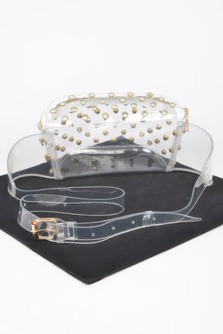 Transparent Rhinestone Studded Fanny Pack - Wear Arielle