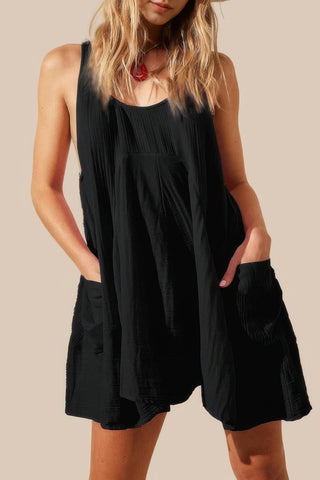 U Neck Backless Sleeveless Mini Pocket Dress - Wear Arielle