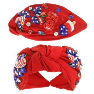 Usa Theme Cherry Heart Headband - Wear Arielle