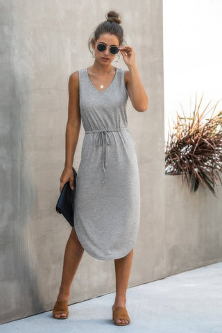 V Neck Sleeveless Tank Dress - Wear Arielle