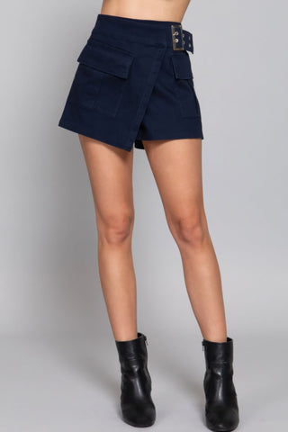 Waist Belted Cargo Skort - Wear Arielle