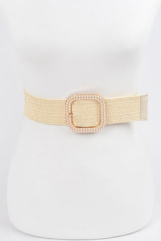 Weaved Pearl Buckle Belt - Wear Arielle