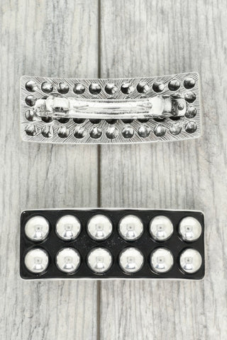 Western Bubble Patterned Hair Barrette Clip - Wear Arielle
