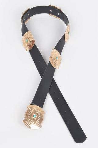 Western Style Belt With Turquoise - Wear Arielle