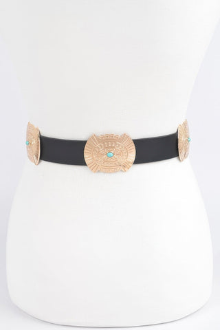Western Style Belt With Turquoise - Wear Arielle