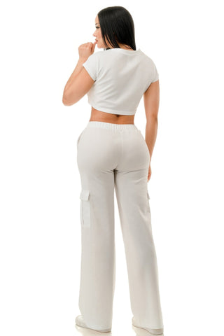 Wide Pants Cargo Set - Wear Arielle