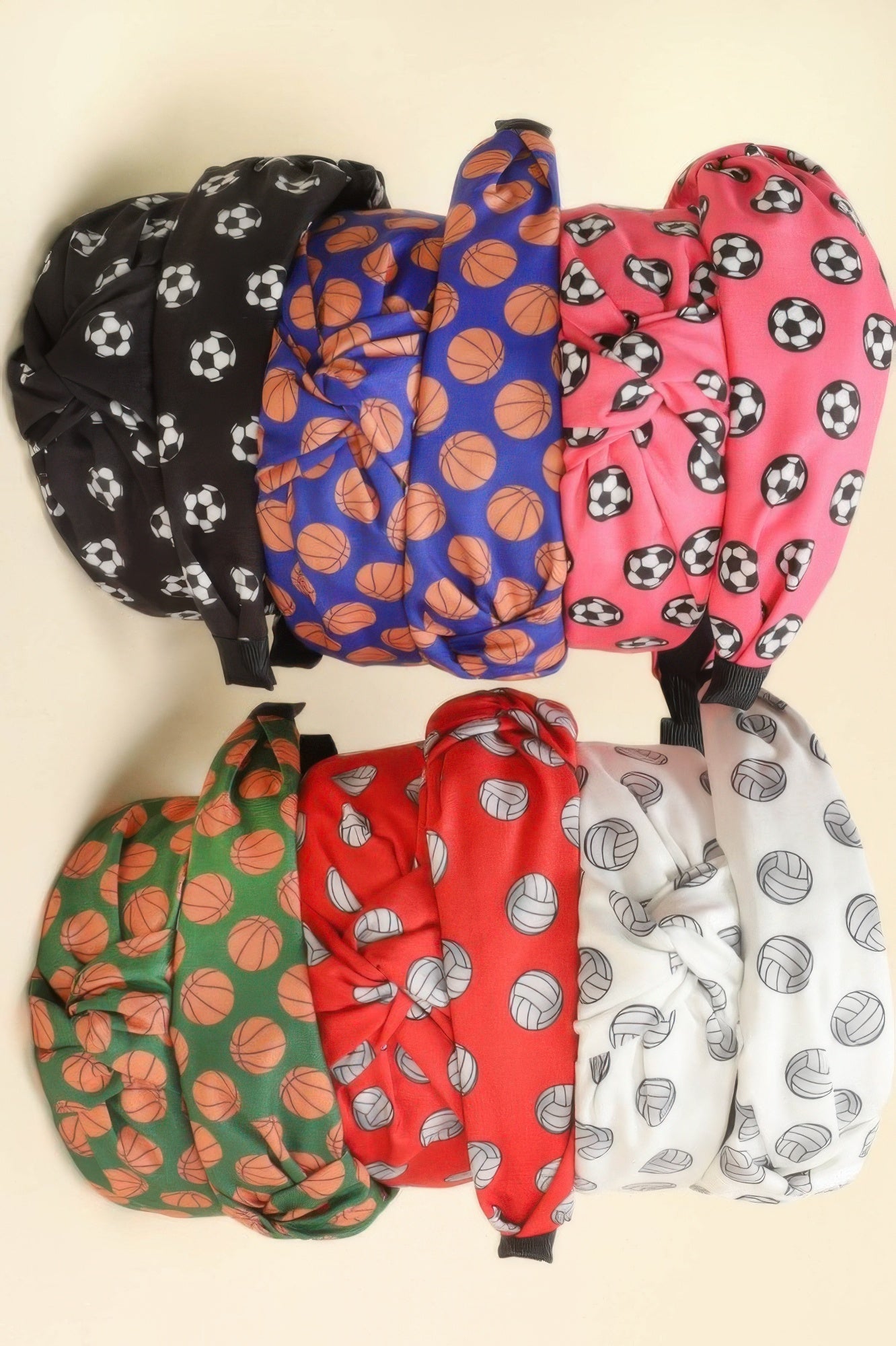 12pack Sports Ball Theme Top Knotted Headband - Wear Arielle