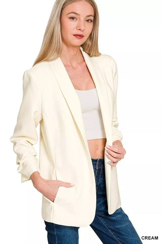 Open Front Classic Blazer - Wear Arielle