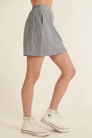Pinstripe Mini Skirt grey - Wear Arielle